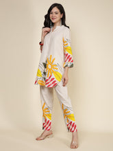 Printed Cotton Blend Kurta With Pants